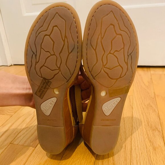 NEW BORN Women's Ankle Strap Leather Platform Wedge Sandal US 6 - Picture 2 of 14